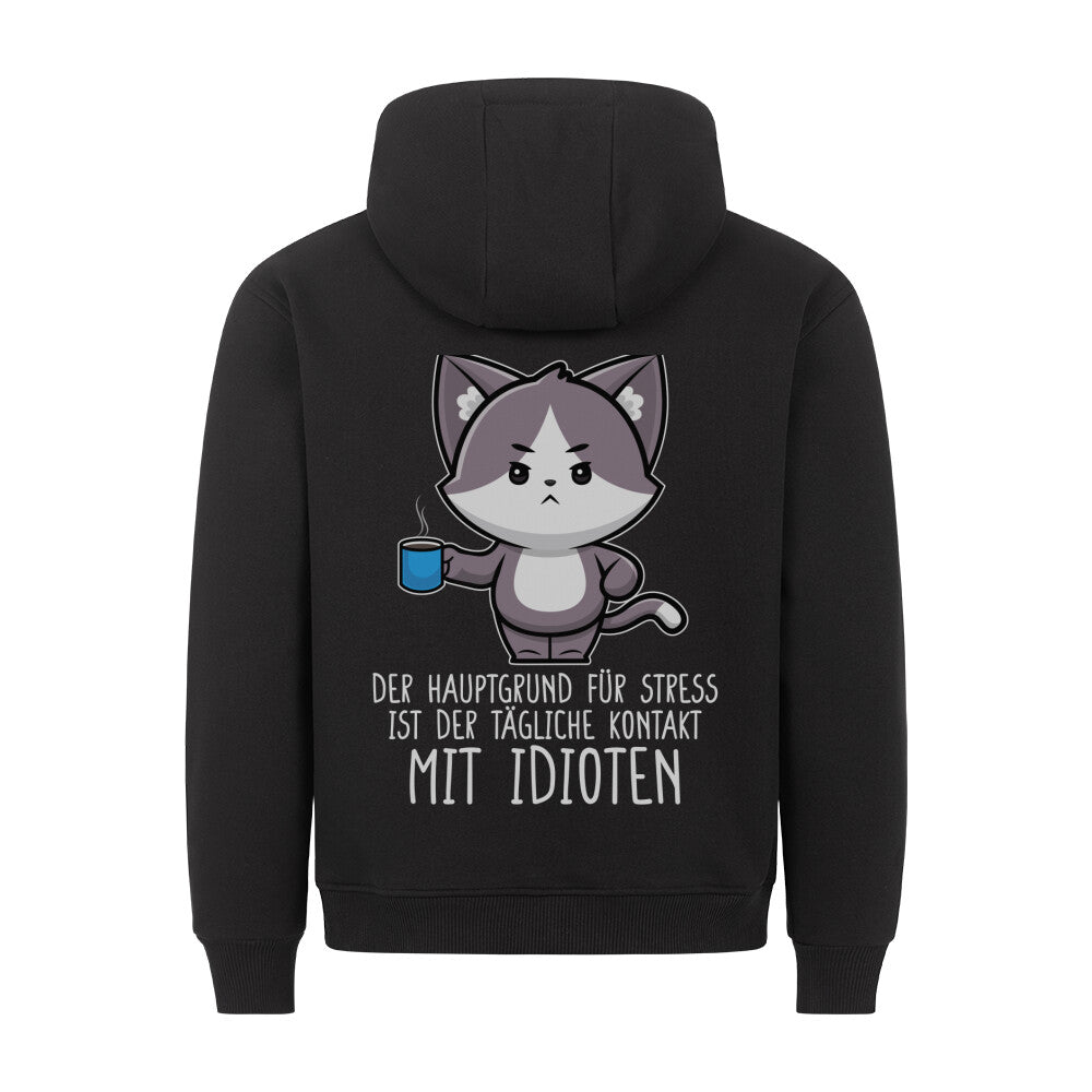 Hauptgrund Katze - Hoodie Unisex Rückendruck