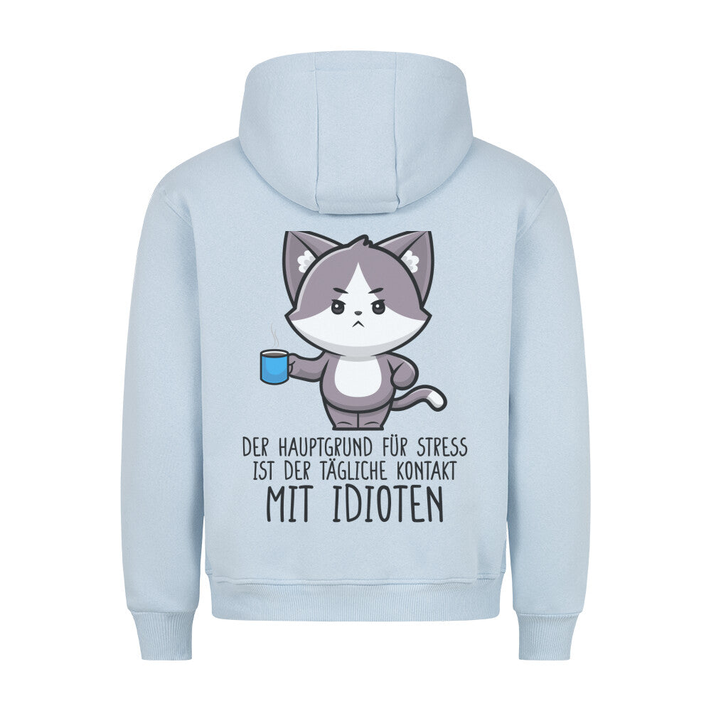 Hauptgrund Katze - Hoodie Unisex Rückendruck