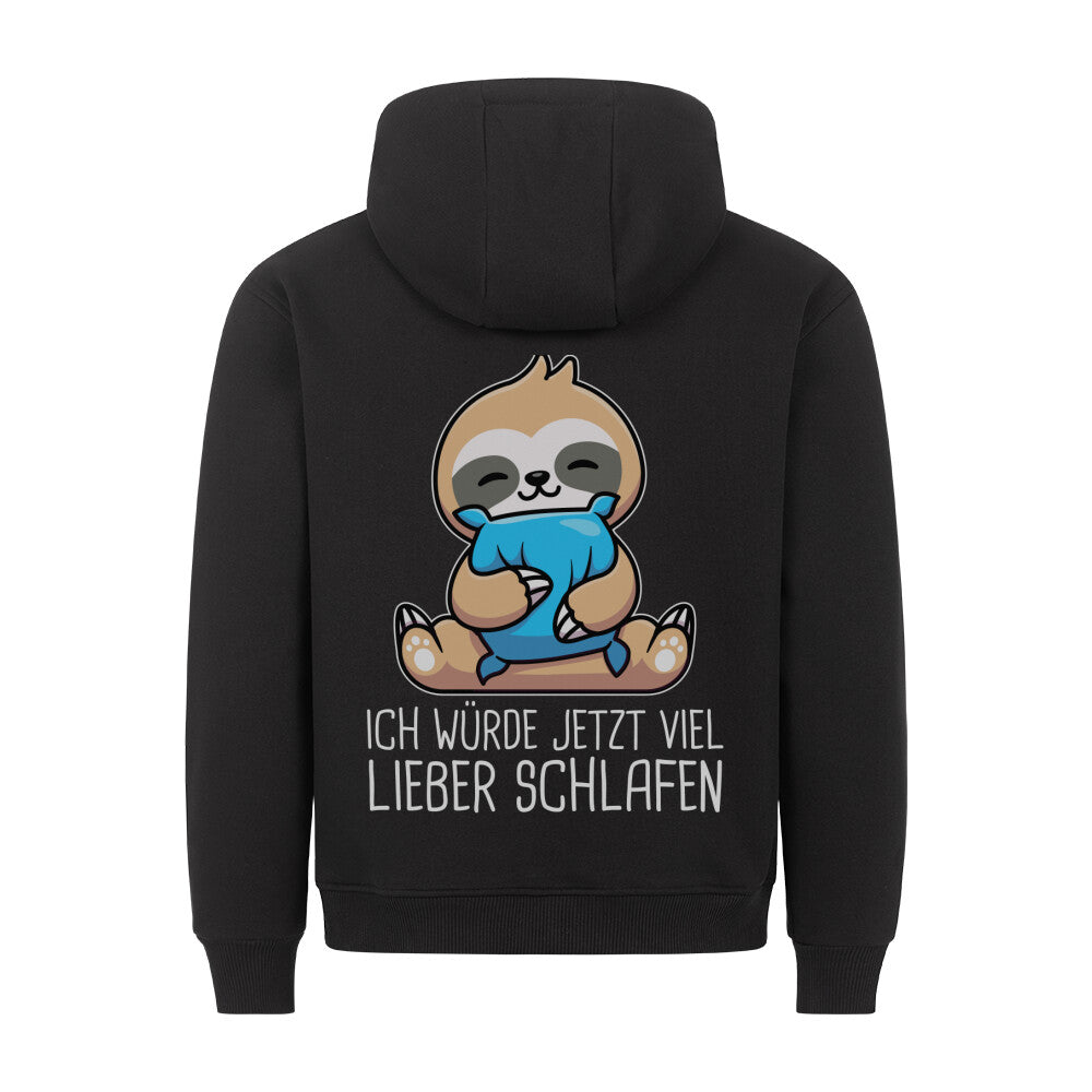 Schlafen Faultier - Hoodie Unisex Rückendruck