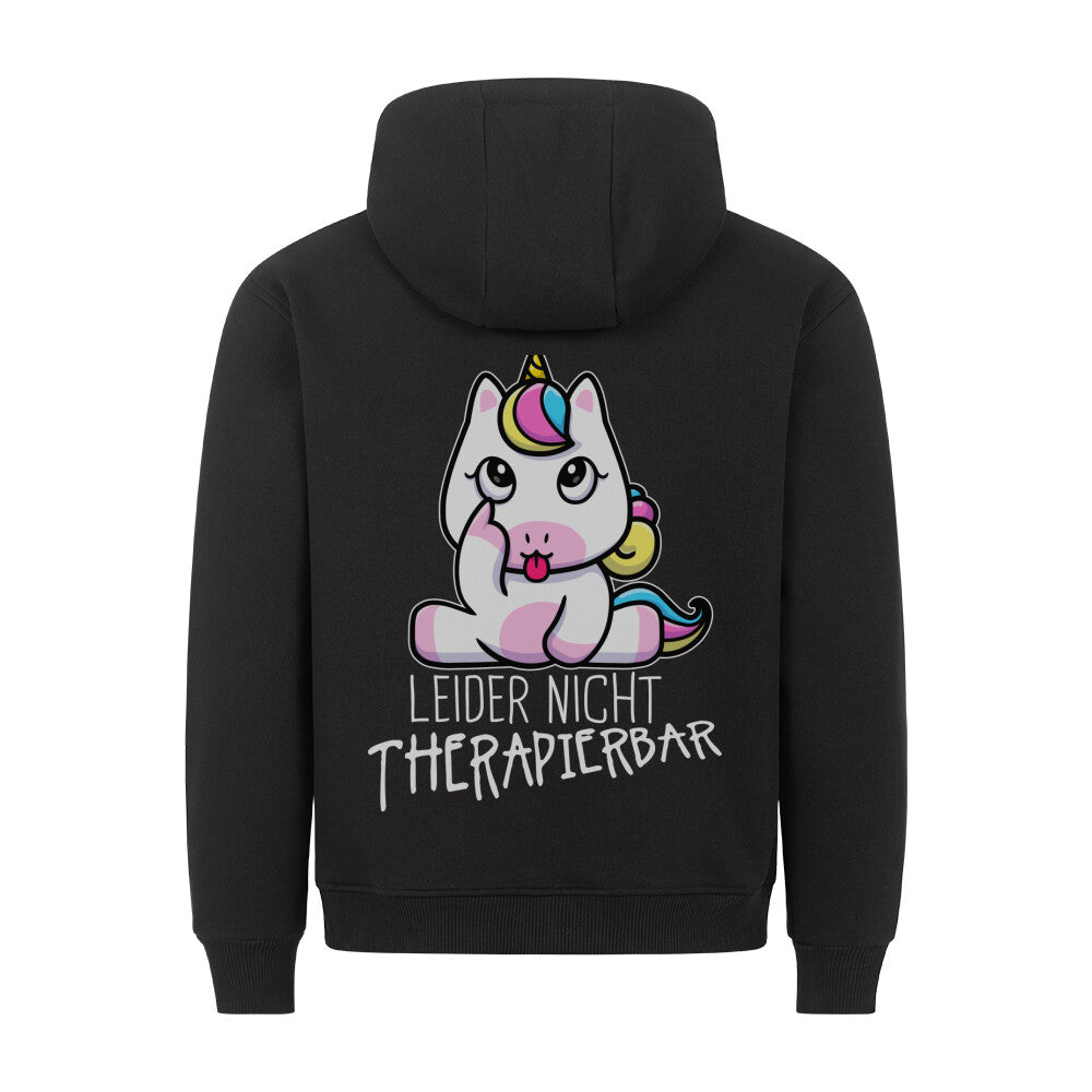 Therapierbar Einhorn - Hoodie Unisex Rückendruck