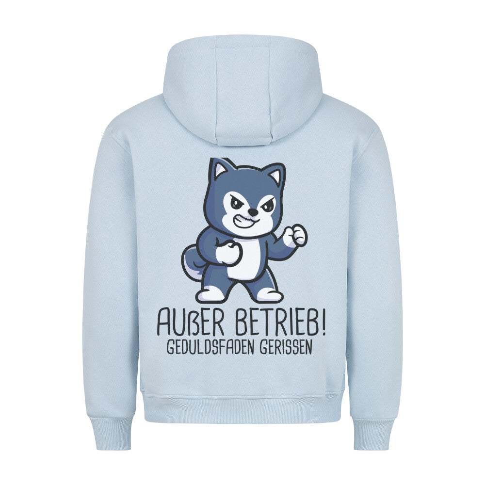 Geduldsfaden Hund - Hoodie Unisex Rückendruck