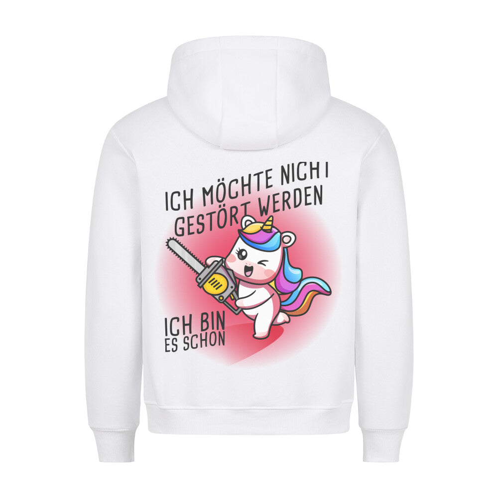 Gestörtes Einhorn - Hoodie Unisex Rückendruck