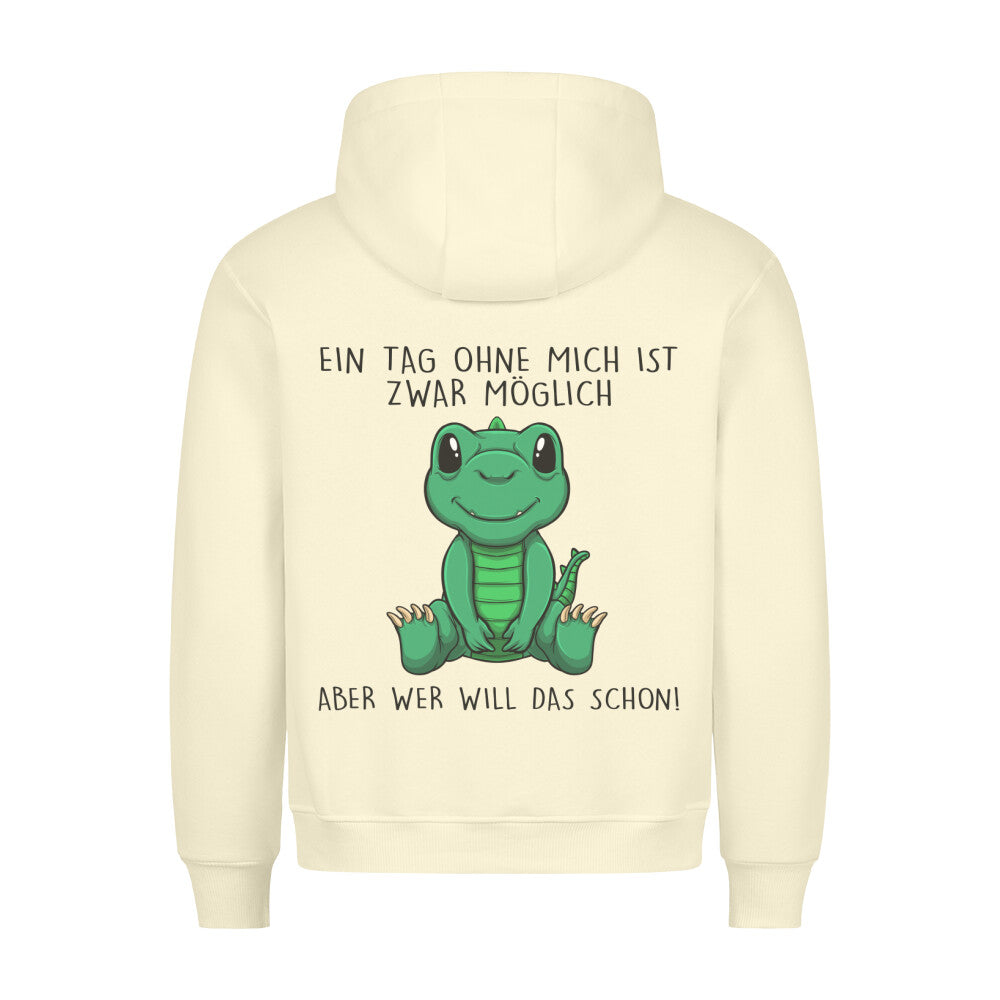 Ohne Mich Dinosaurier - Hoodie Unisex Rückendruck