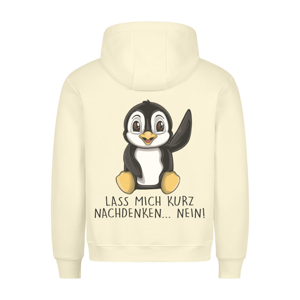 Nachdenken Pinguin - Hoodie Unisex Rückendruck