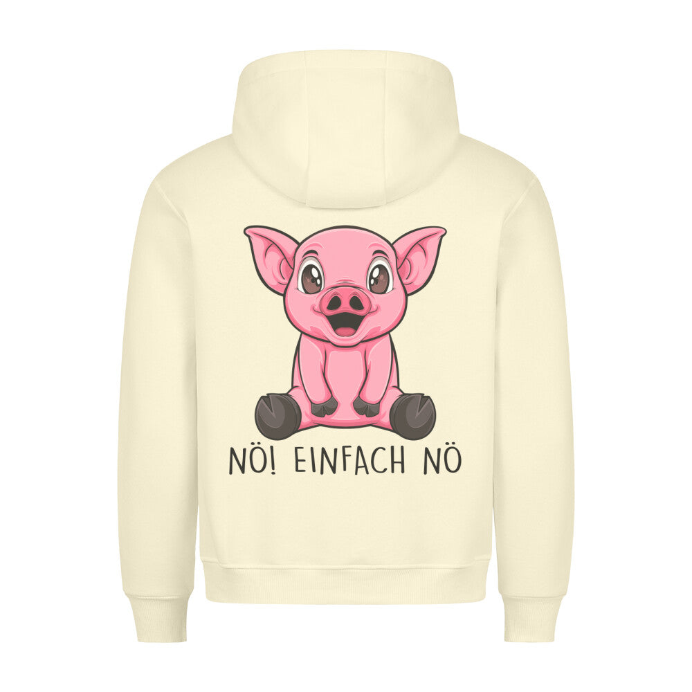 Nö! Schweinchen - Hoodie Unisex Rückendruck