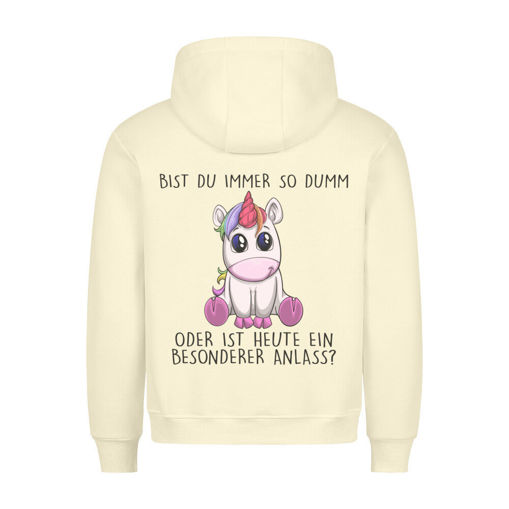 Anlass Einhorn - Hoodie Unisex Rückendruck