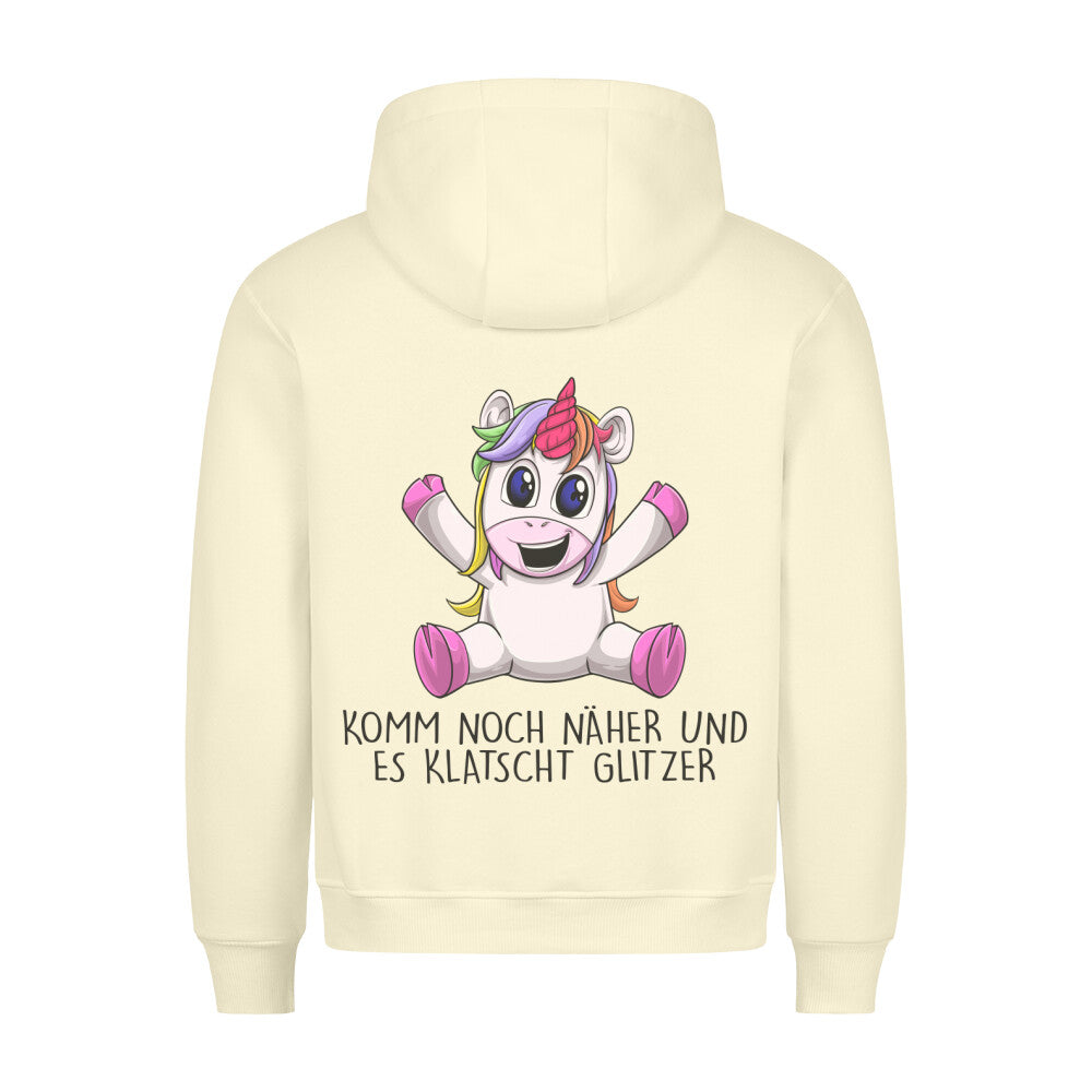 Glitzer Unicorn - Hoodie Unisex Rückendruck