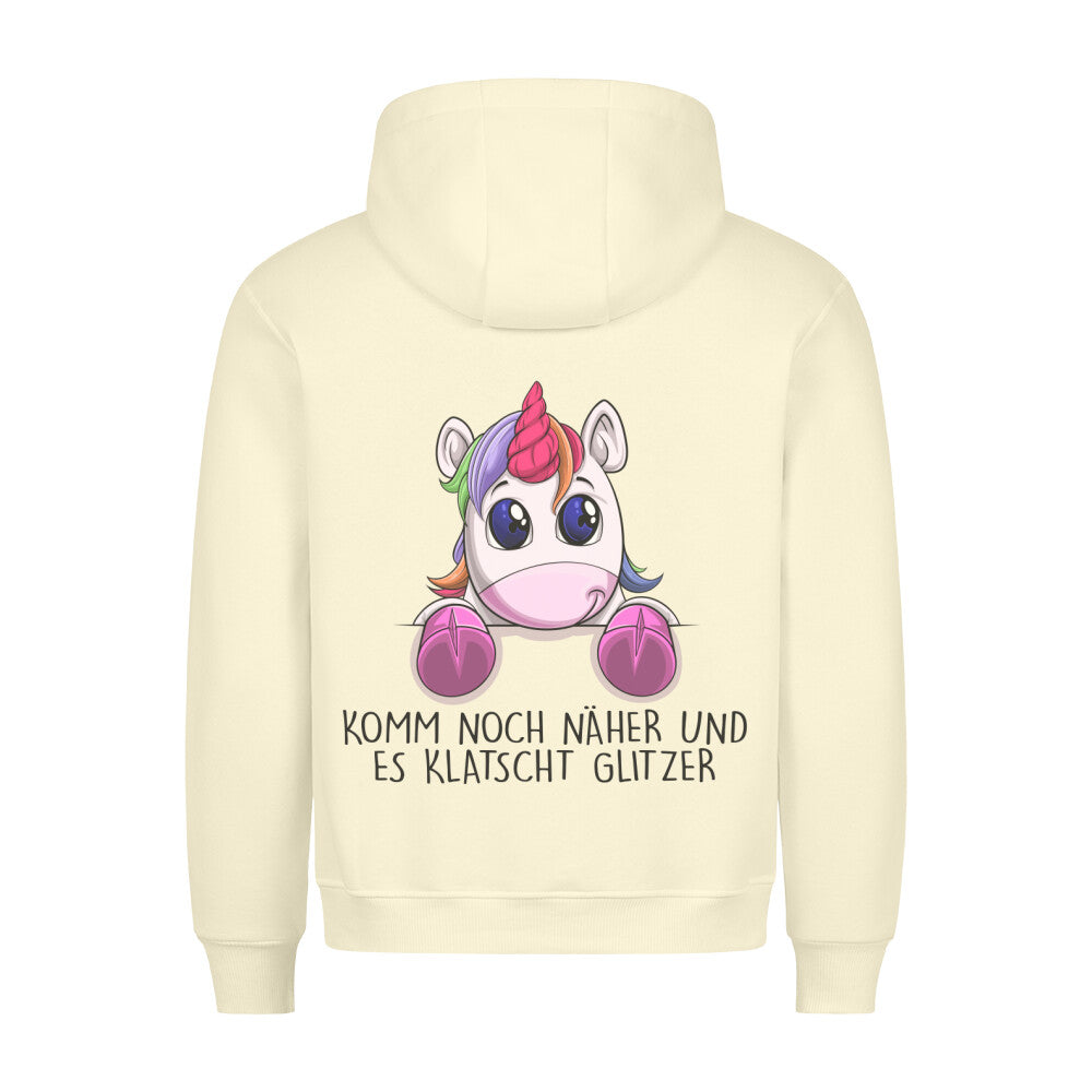 Glitzer Einhörnchen - Hoodie Unisex Rückendruck