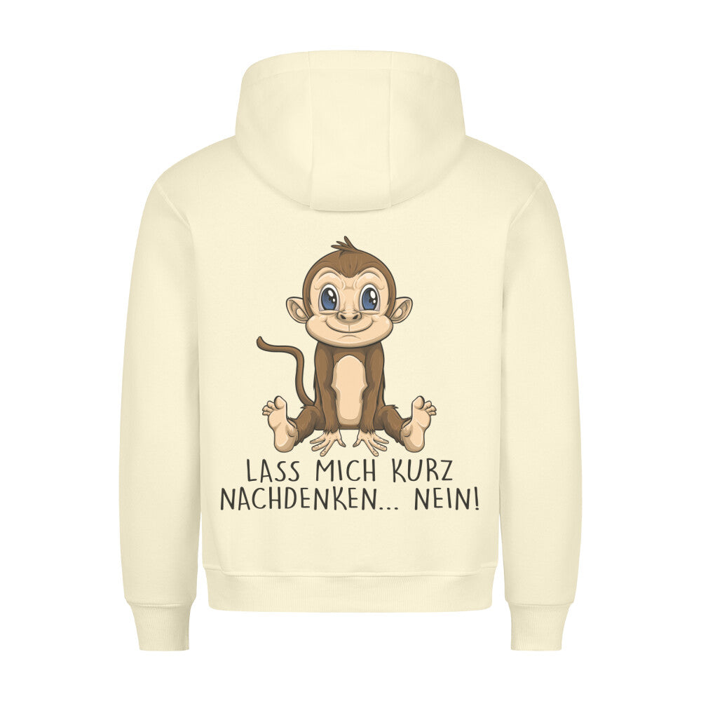 Nachdenken Affe - Hoodie Unisex Rückendruck