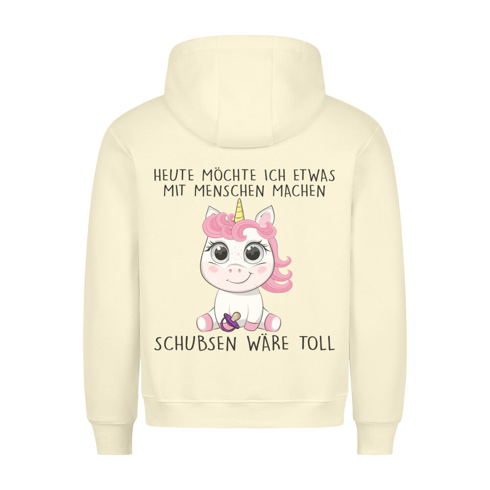 Schubsen Baby Einhorn - Hoodie Unisex Rückendruck