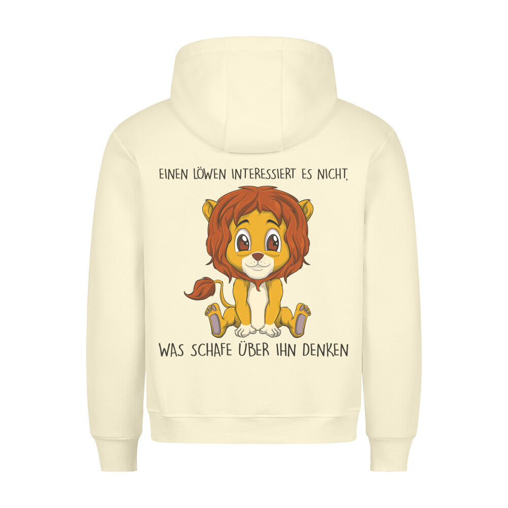 Denken Löwe - Hoodie Unisex Rückendruck