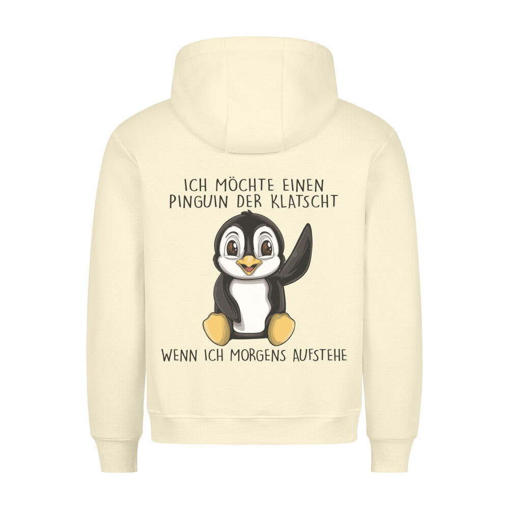 Klatscht Pinguin - Hoodie Unisex Rückendruck