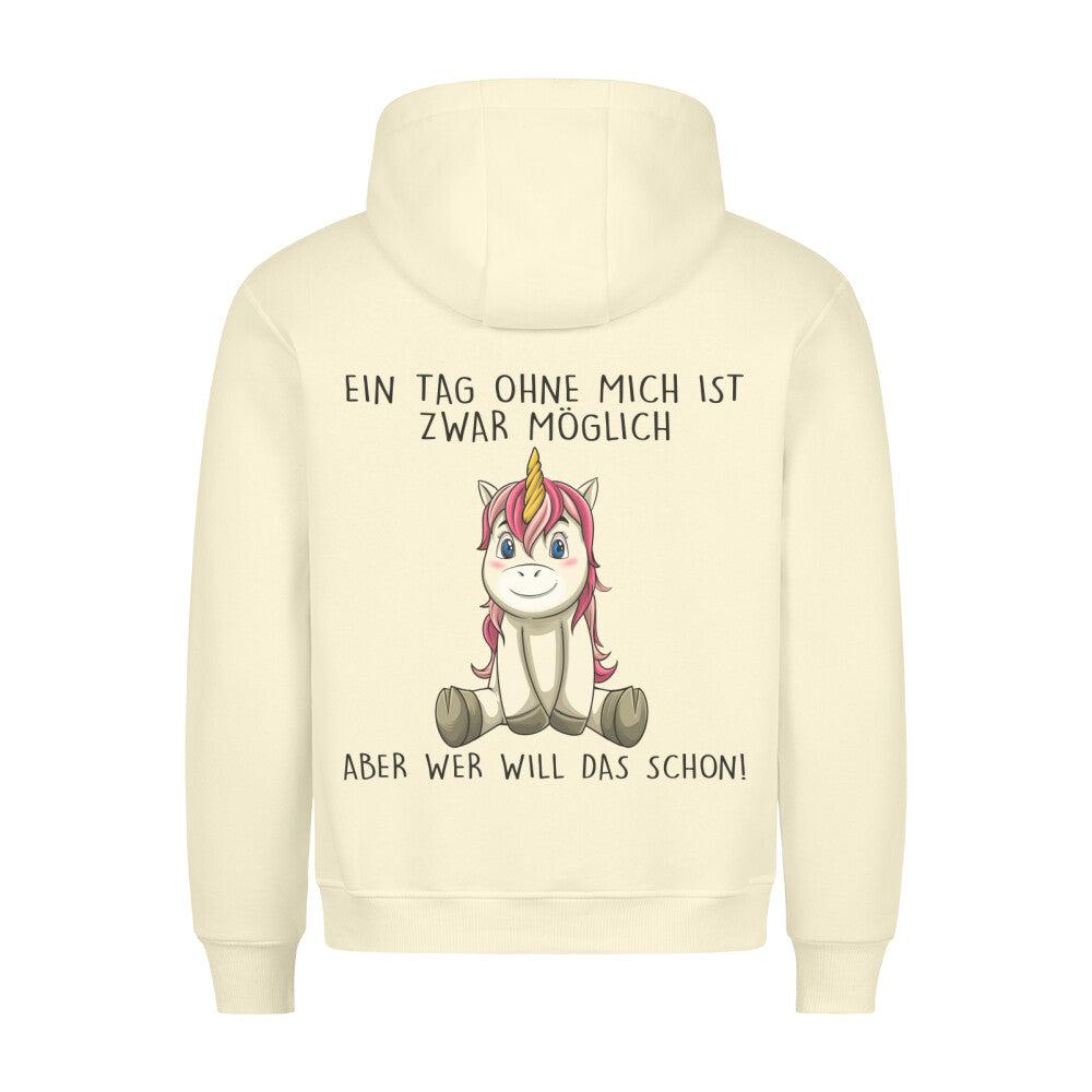 Ohne Mich Einhorn 3 - Hoodie Unisex Rückendruck