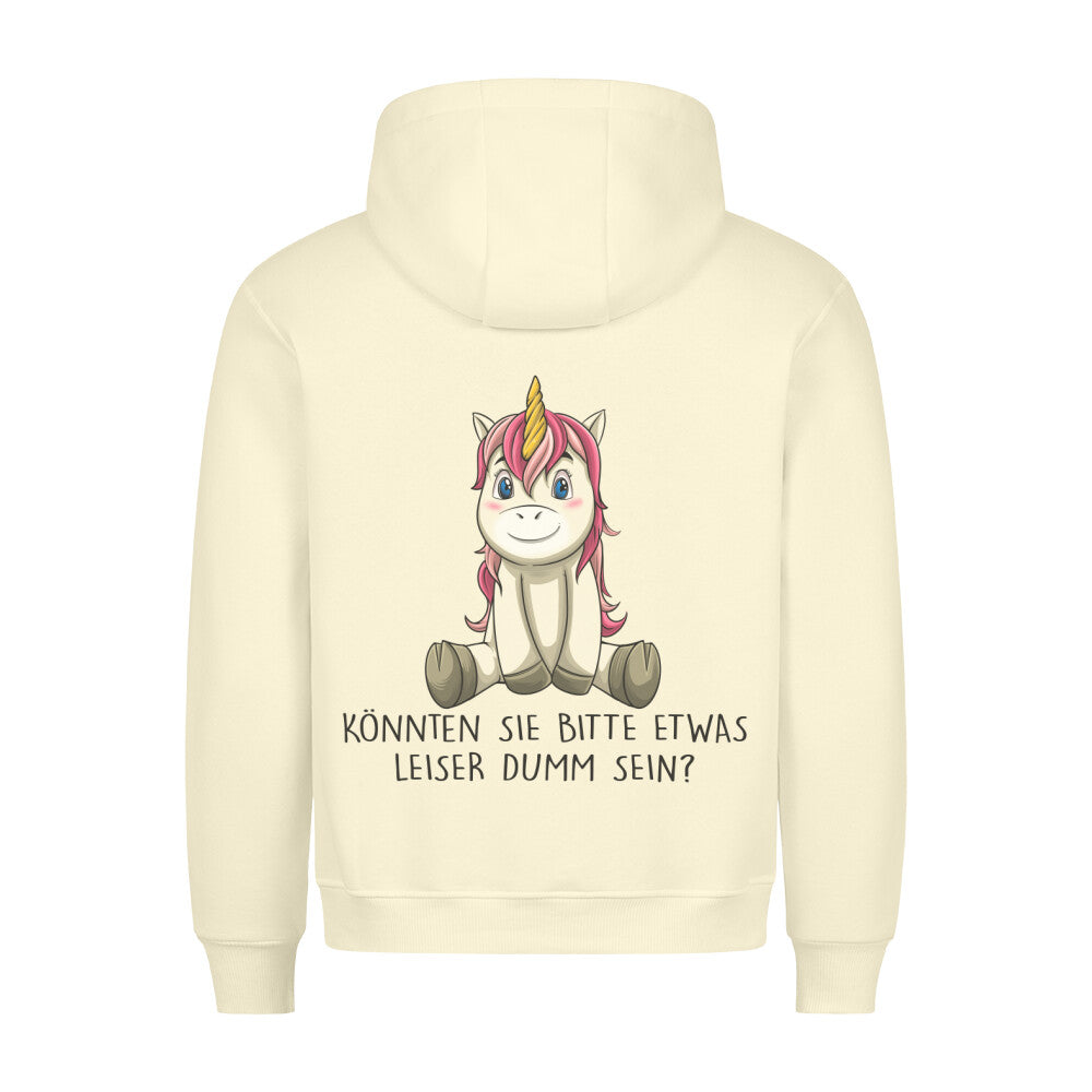 Leise Einhorn 3 - Hoodie Unisex Rückendruck