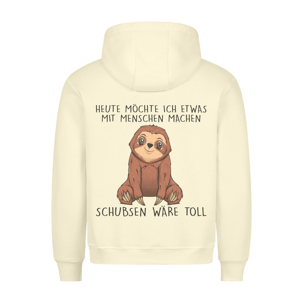 Schubsen Faultier - Hoodie Unisex Rückendruck