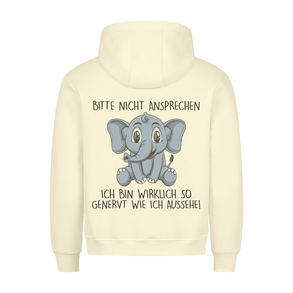 Nicht Ansprechen Elefant - Hoodie Unisex Rückendruck