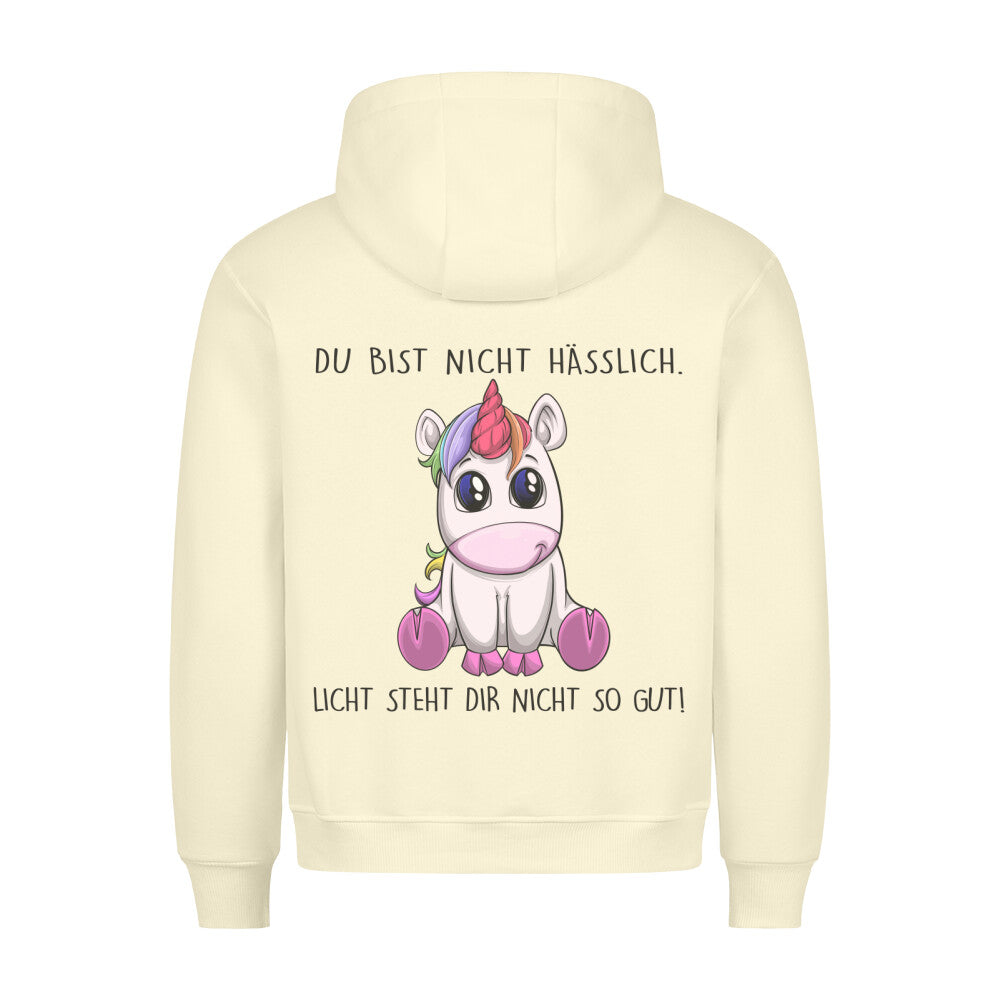 Licht Einhorn - Hoodie Unisex Rückendruck