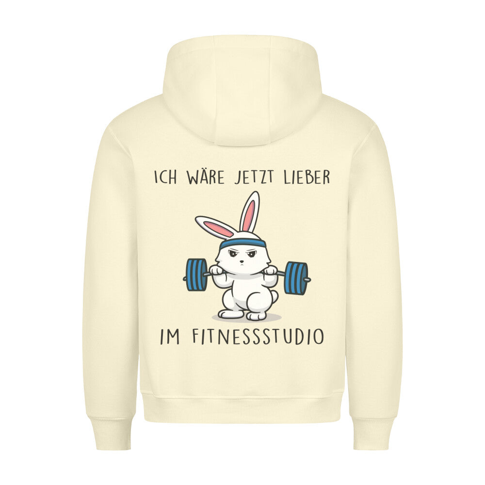 Fitnessstudio Bunny - Hoodie Unisex Rückendruck