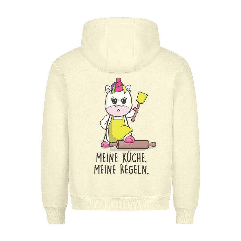 Küche Cute Einhorn - Hoodie Unisex Rückendruck