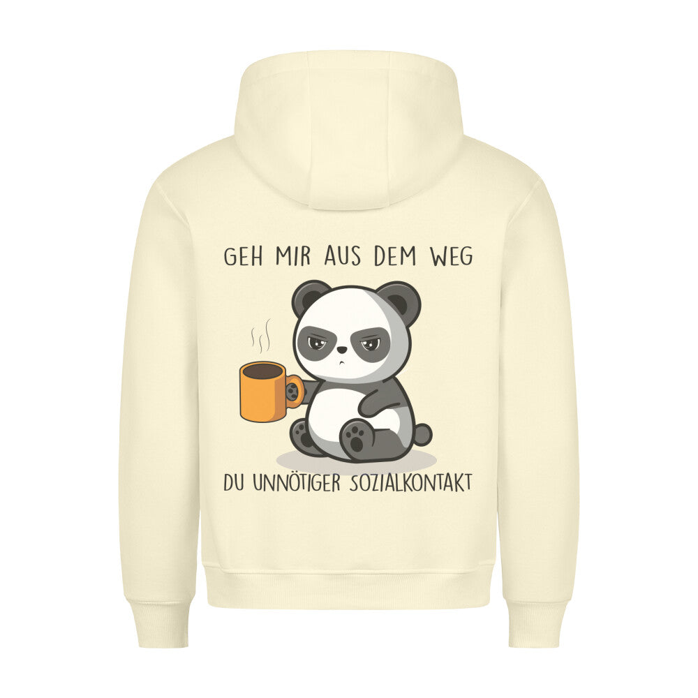Sozialkontakt Cute Panda - Hoodie Unisex Rückendruck