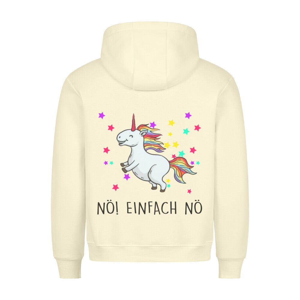 Nö! Glitzer Einhorn - Hoodie Unisex Rückendruck