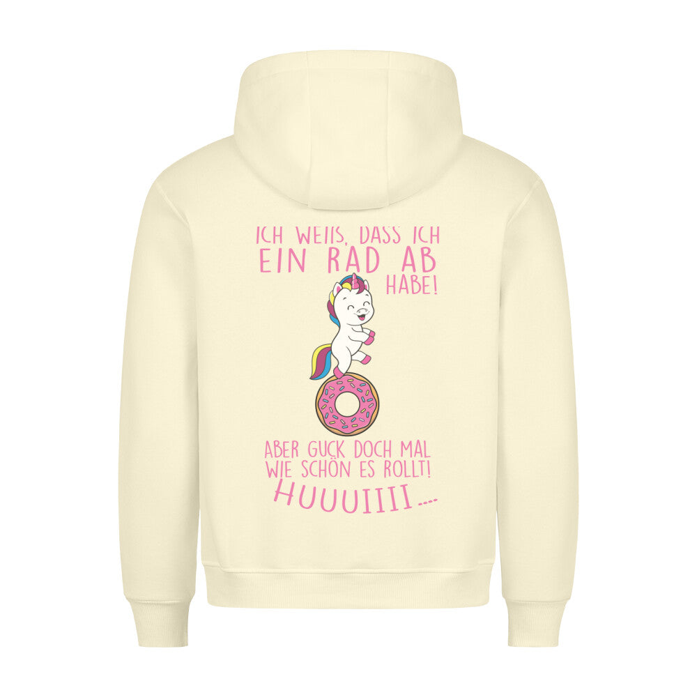 Rollt Einhorn - Hoodie Unisex Rückendruck