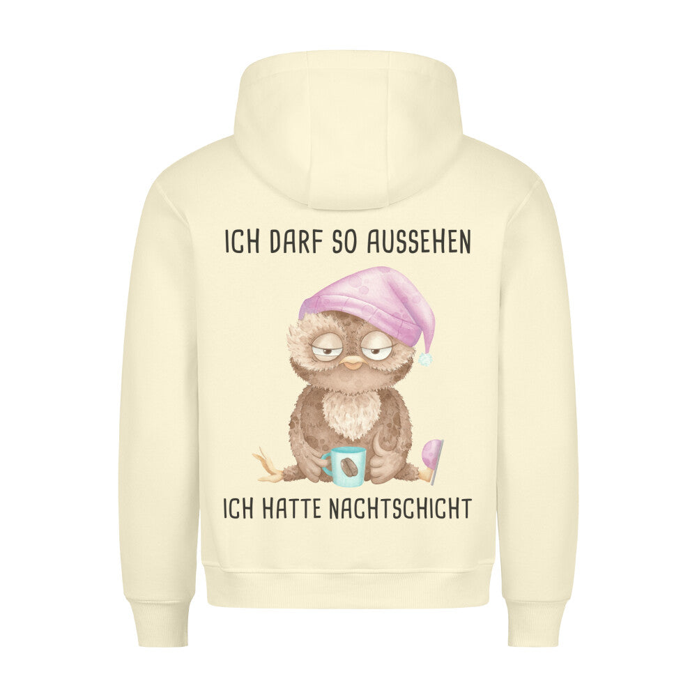 Nachtschicht Eule - Hoodie Unisex Rückendruck