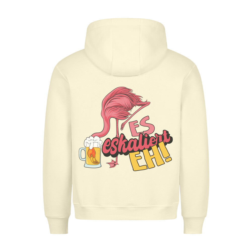 Eskaliert Flamingo - Hoodie Unisex Rückendruck