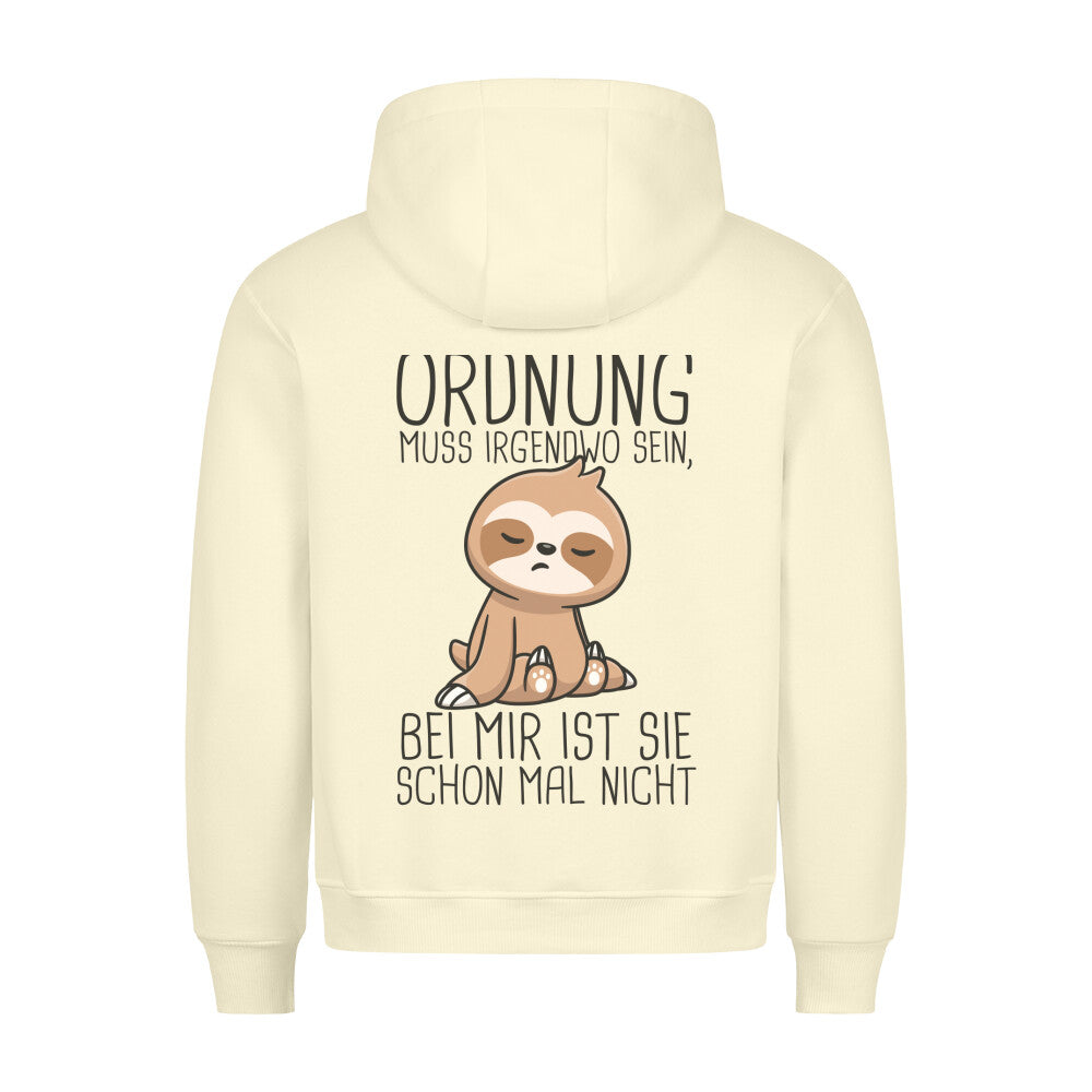 Ordnung Faultier - Hoodie Unisex Rückendruck