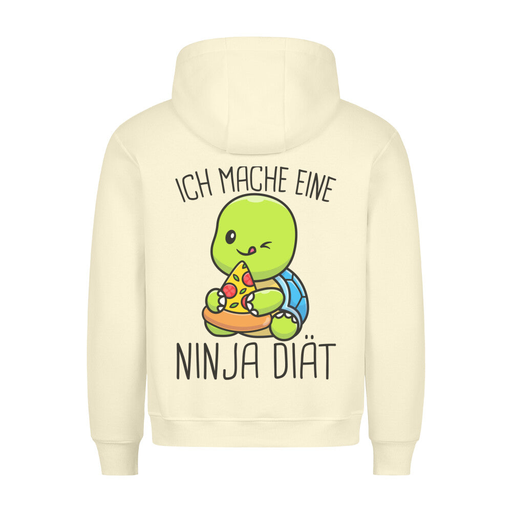 Ninja Diät Schildkröte - Hoodie Unisex Rückendruck