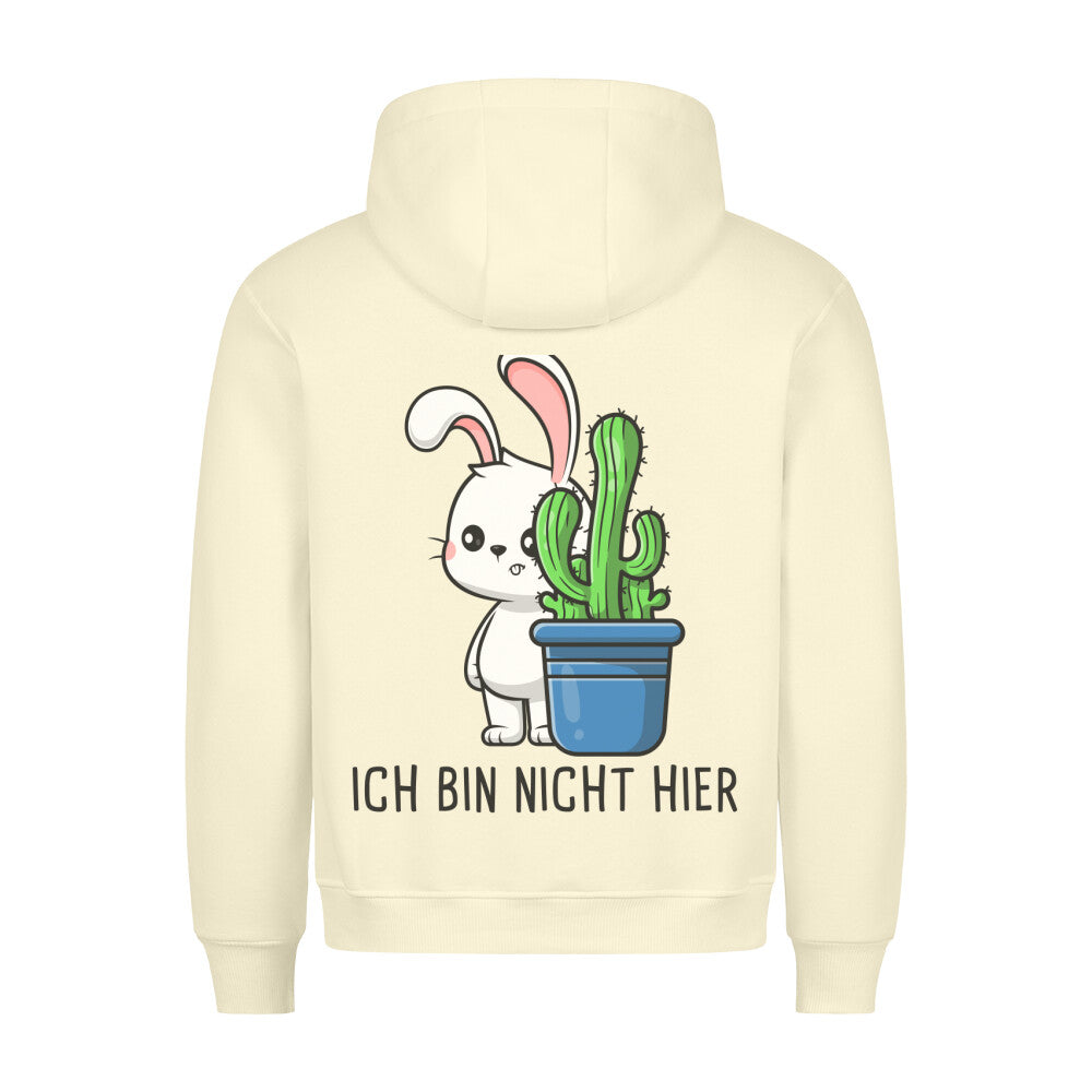 Nicht Hier Hase - Hoodie Unisex Rückendruck