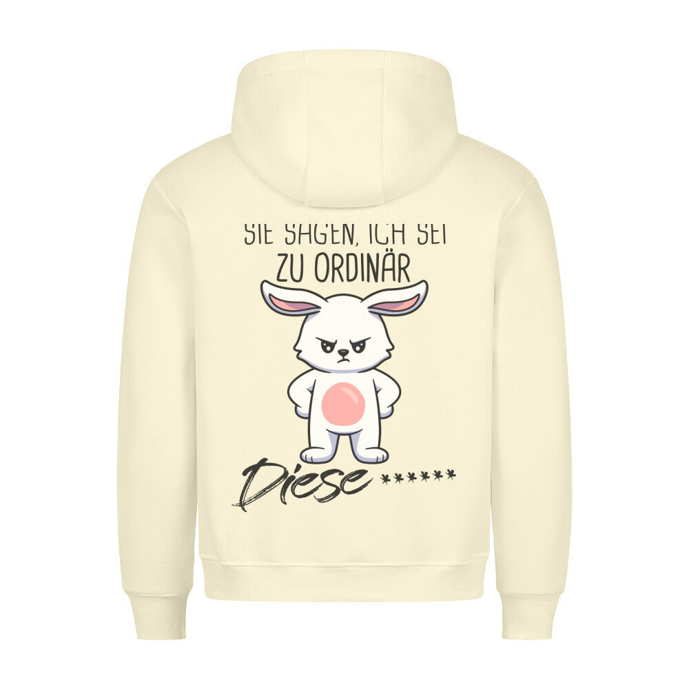 Ordinär Hase - Hoodie Unisex Rückendruck