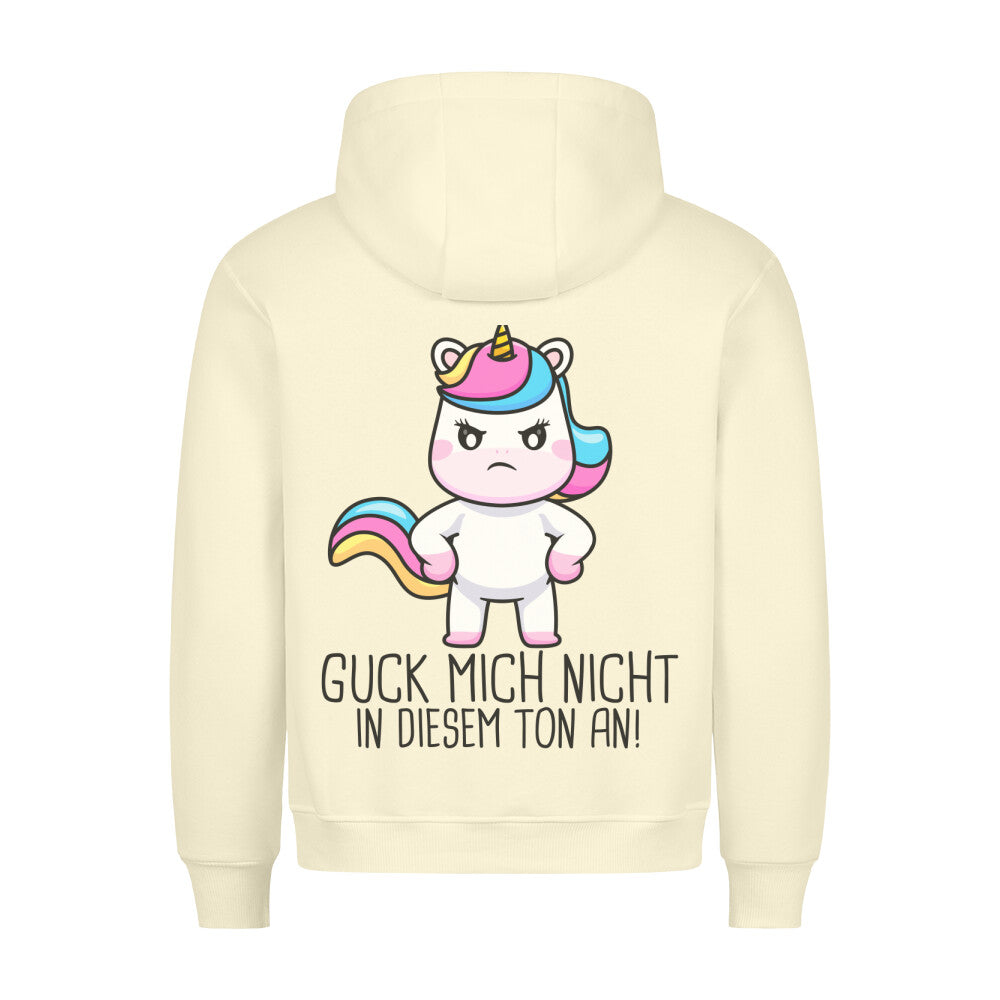 Falscher Ton Einhorn - Hoodie Unisex Rückendruck