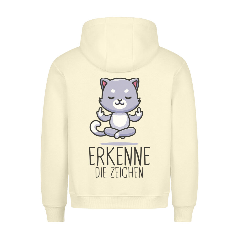 Zeichen Katze - Hoodie Unisex Rückendruck