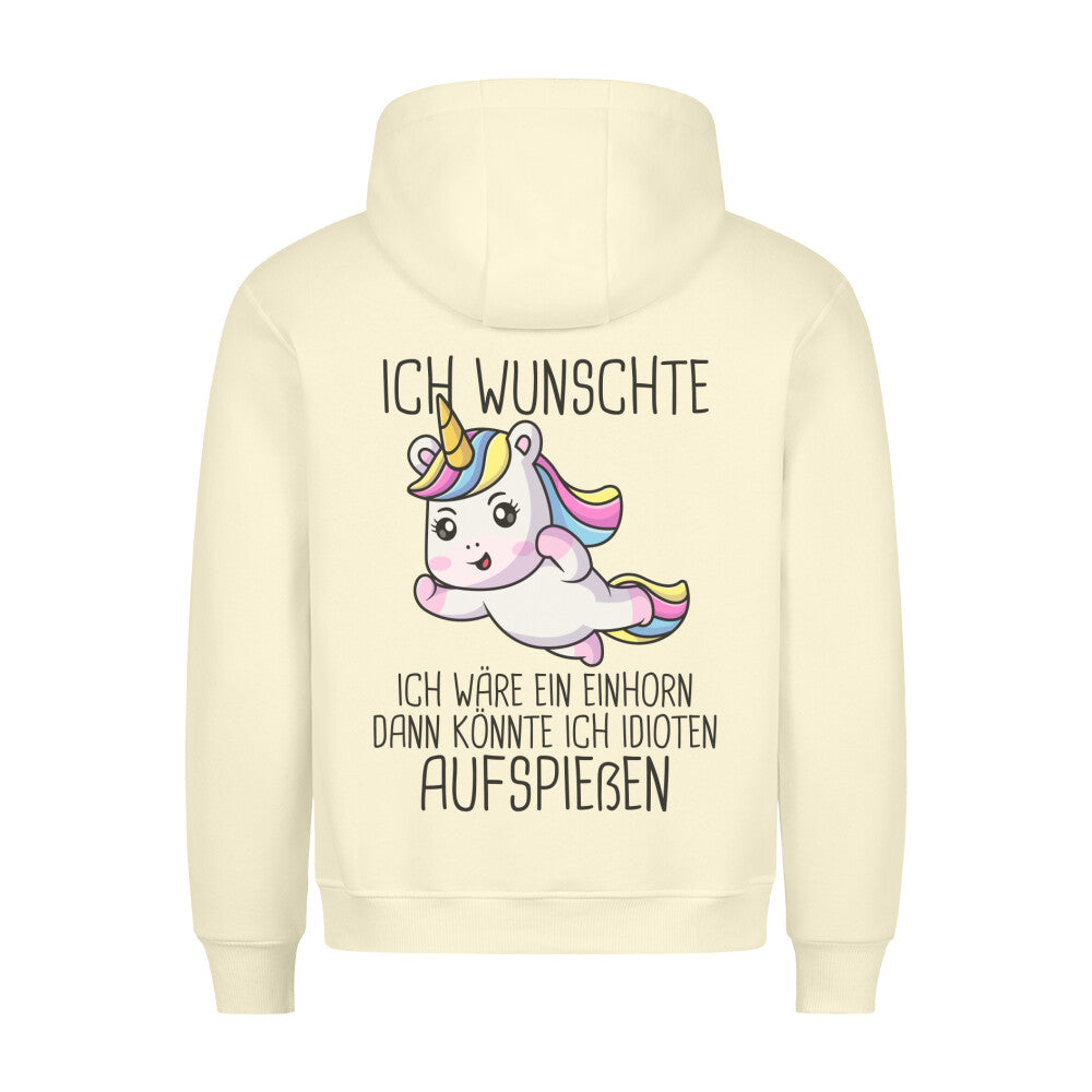 Aufspießen Einhorn 2 - Hoodie Unisex Rückendruck