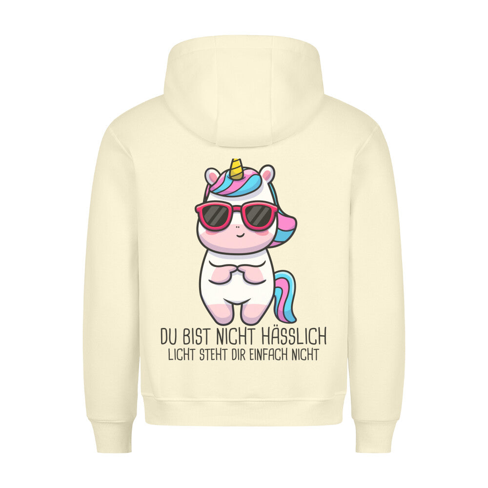 Licht Einhorn - Hoodie Unisex Rückendruck