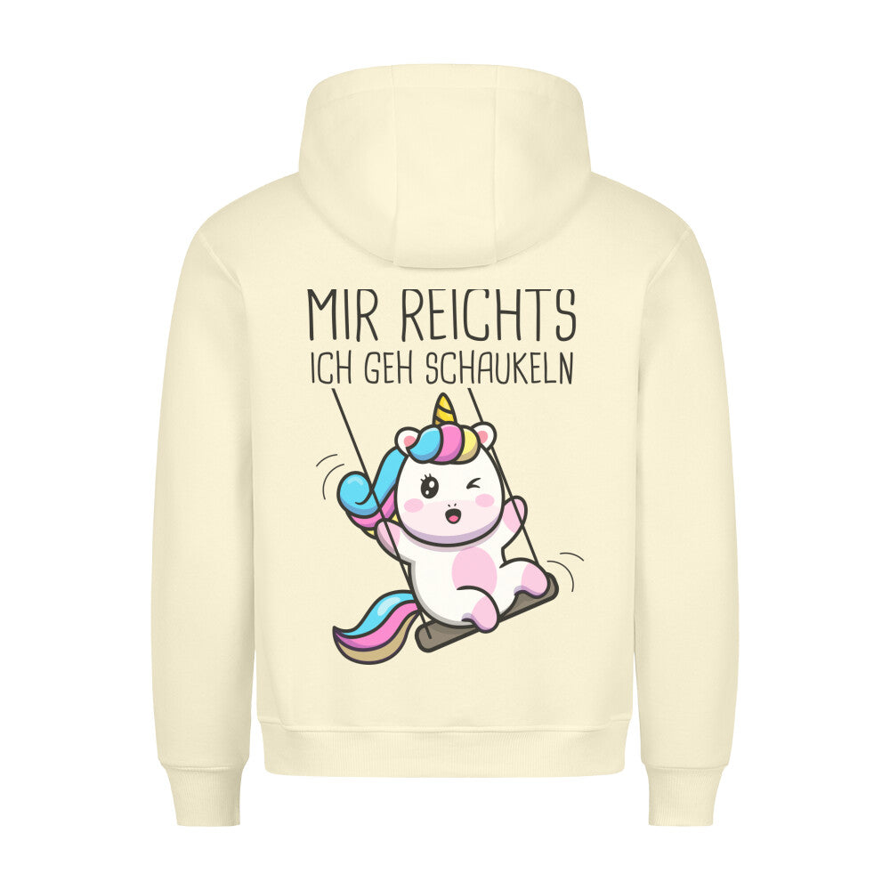 Schaukeln Einhorn 2 - Hoodie Unisex Rückendruck