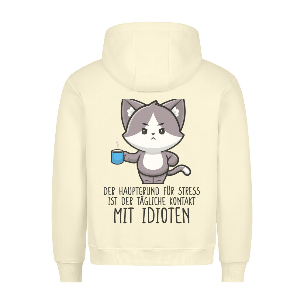 Hauptgrund Katze - Hoodie Unisex Rückendruck