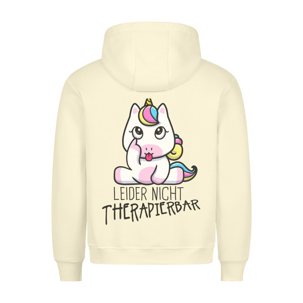 Therapierbar Einhorn - Hoodie Unisex Rückendruck