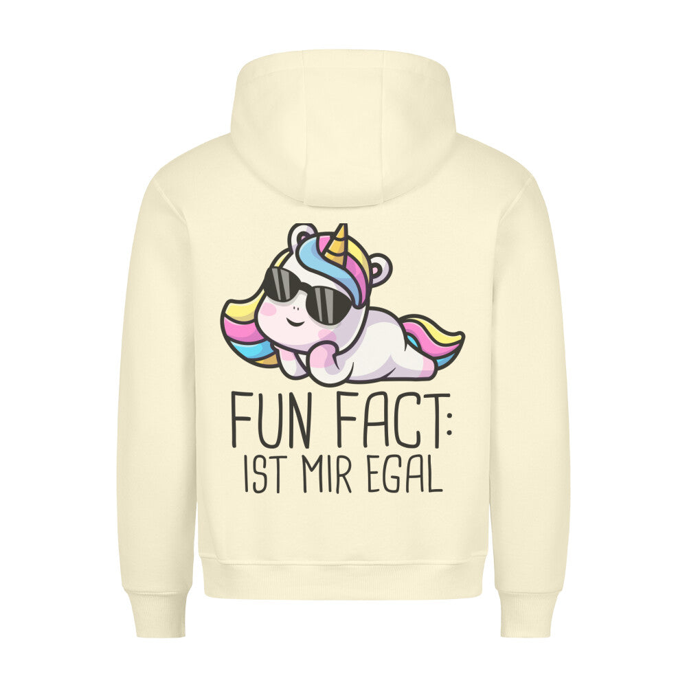 Fun Fact Einhorn - Hoodie Unisex Rückendruck