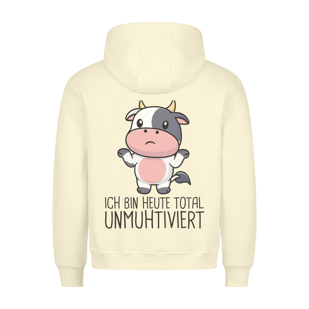 Unmuhtiviert Kuh - Hoodie Unisex Rückendruck