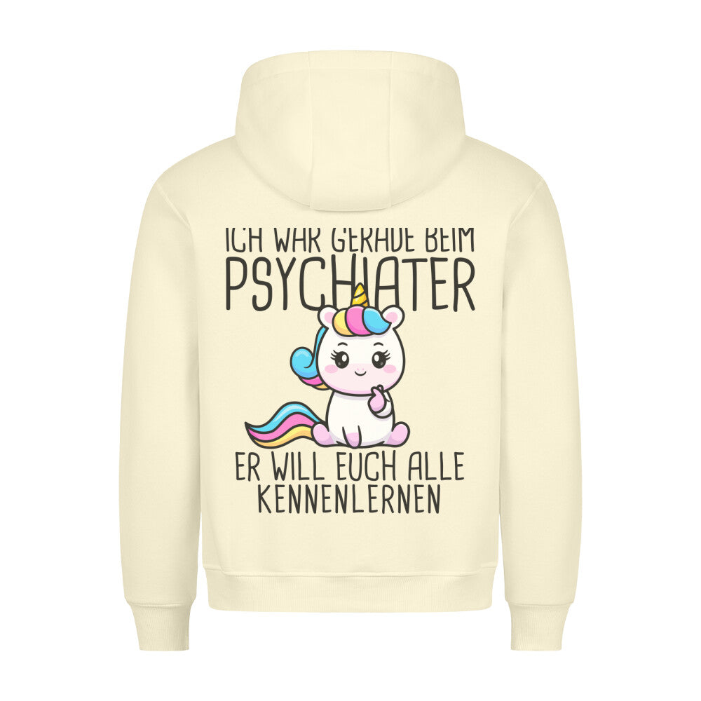 Psychiater Einhorn - Hoodie Unisex Rückendruck