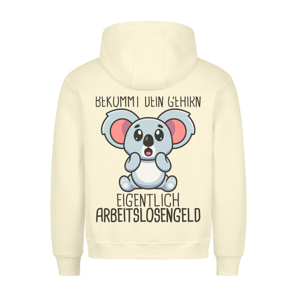 Gehirn Koala - Hoodie Unisex Rückendruck