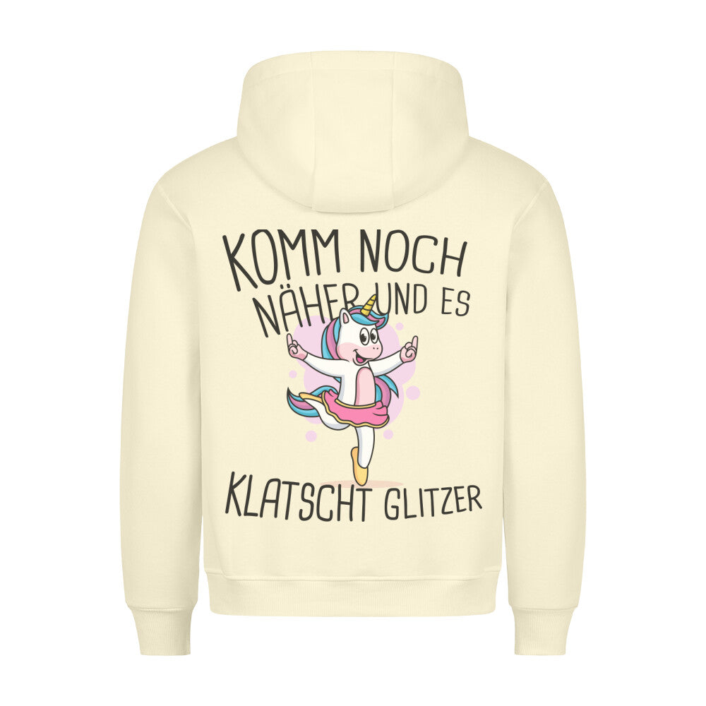 Glitzer Einhorn - Hoodie Unisex Rückendruck