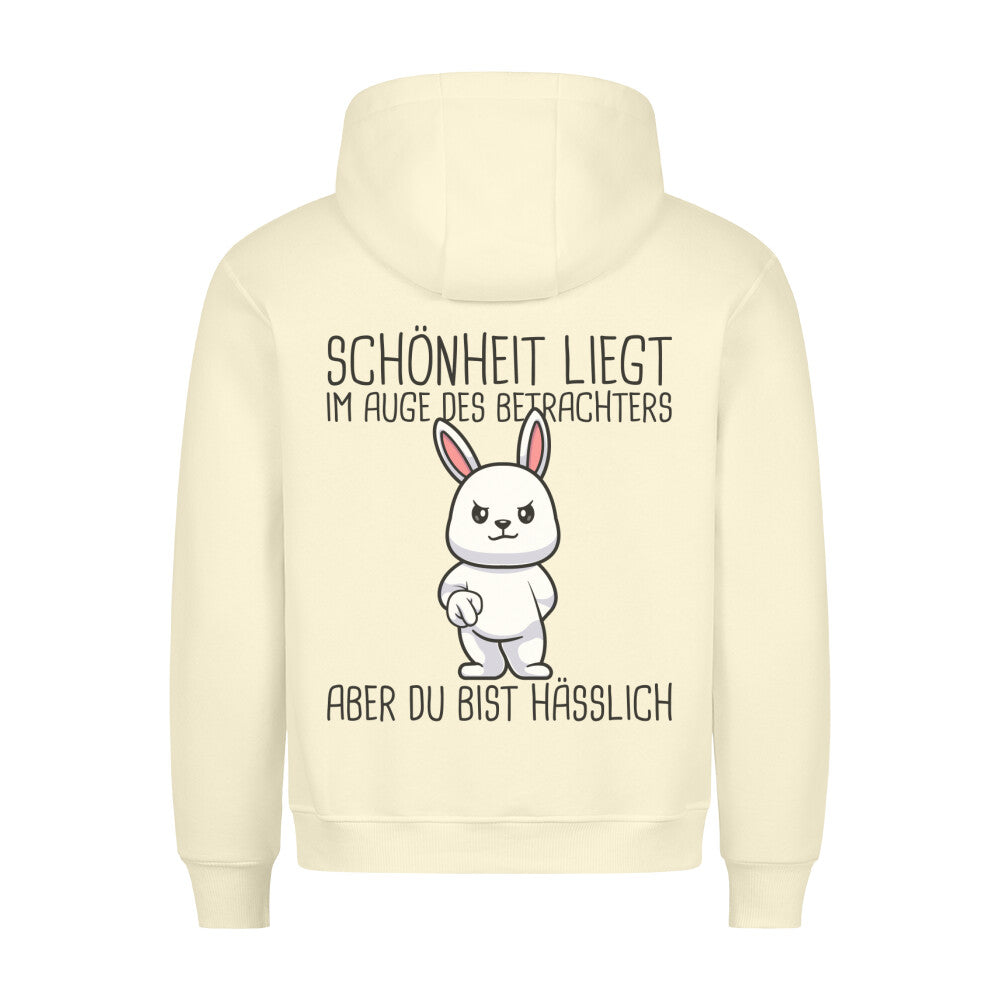 Schönheit Hase - Hoodie Unisex Rückendruck