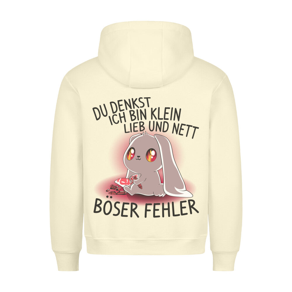 Böser Fehler Hase - Hoodie Unisex Rückendruck