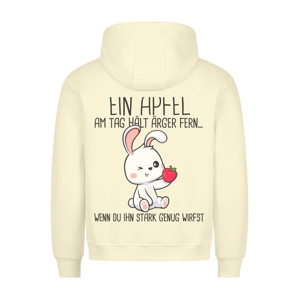 Apfel Hase - Hoodie Unisex Rückendruck