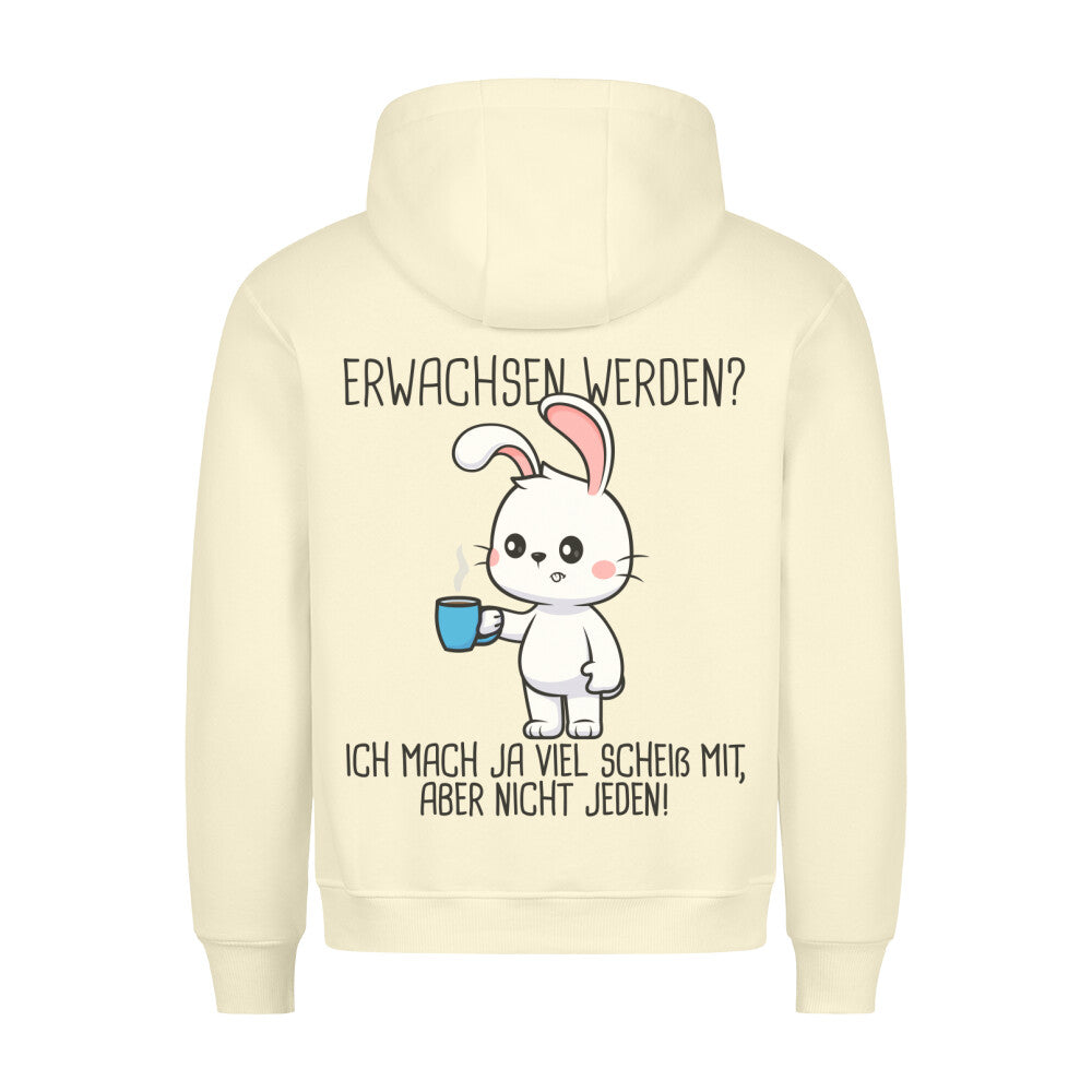 Erwachsen Hase - Hoodie Unisex Rückendruck