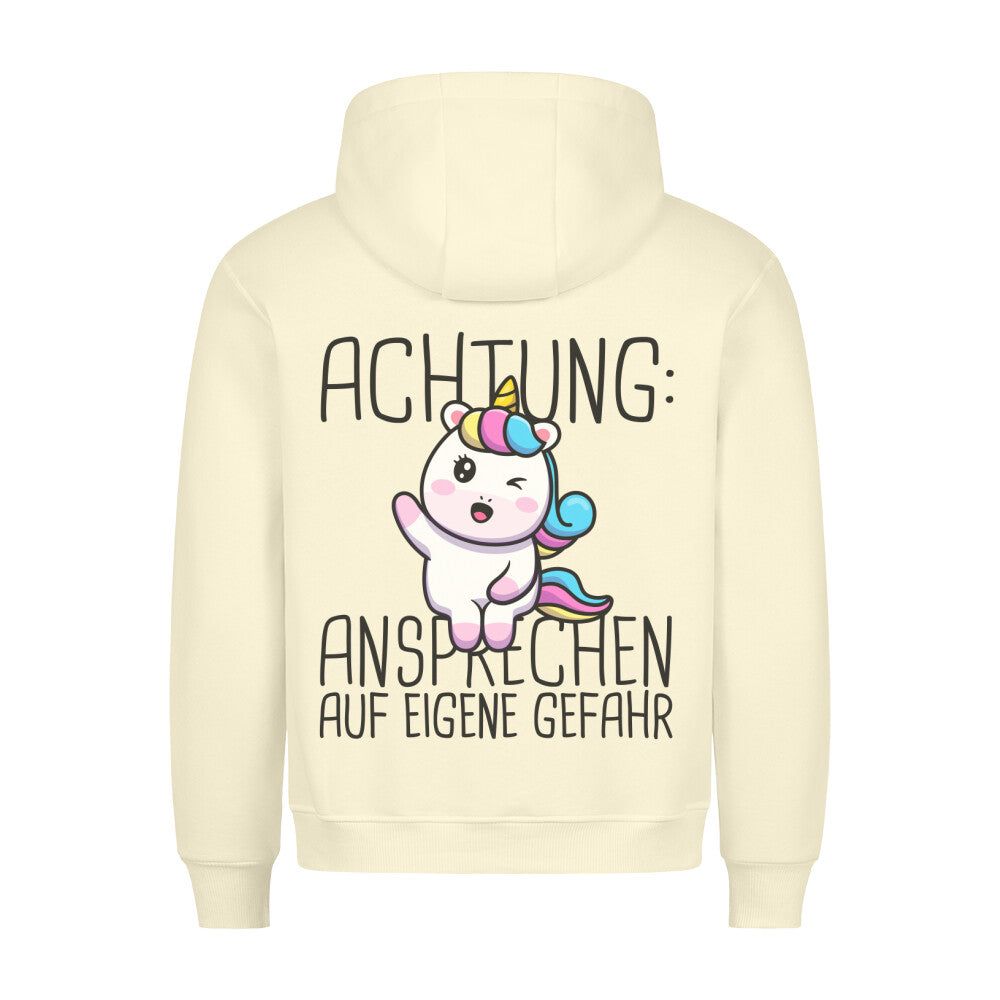 Ansprechen Einhorn - Hoodie Unisex Rückendruck