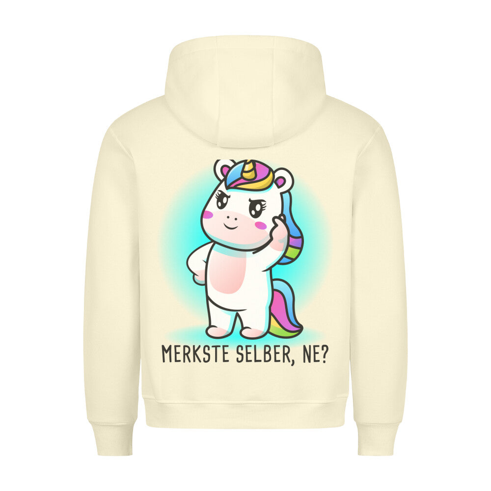 Merkste Einhorn - Hoodie Unisex Rückendruck